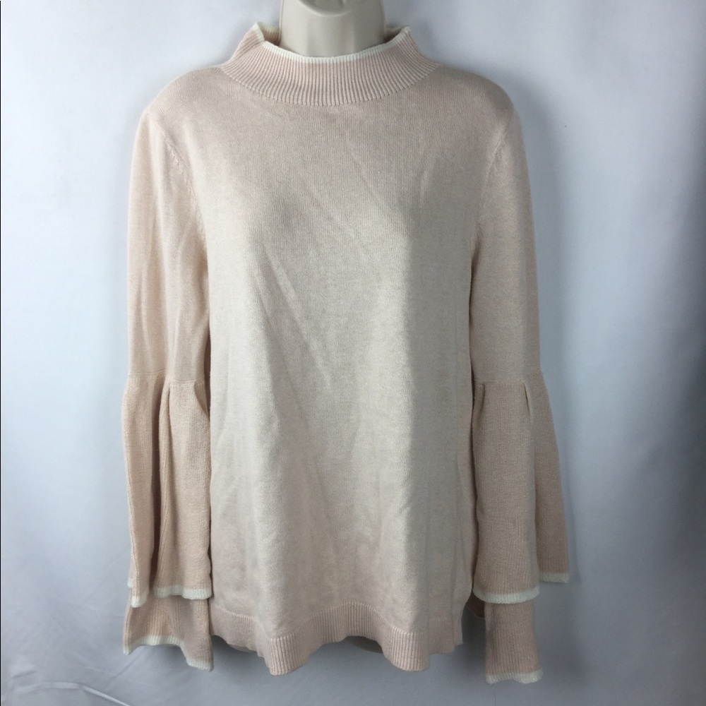 Style&Co Turtle neck ruffle bell long sleeve Tops